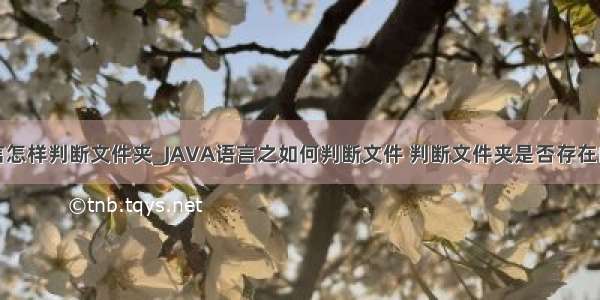 java语言怎样判断文件夹_JAVA语言之如何判断文件 判断文件夹是否存在的代码...