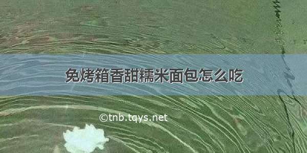 免烤箱香甜糯米面包怎么吃