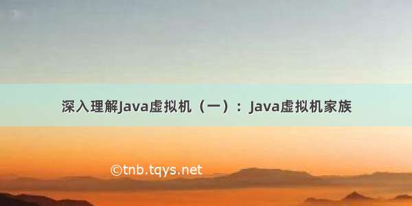 深入理解Java虚拟机（一）：Java虚拟机家族