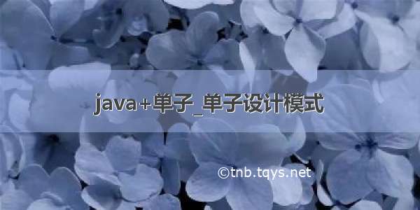 java+单子_单子设计模式