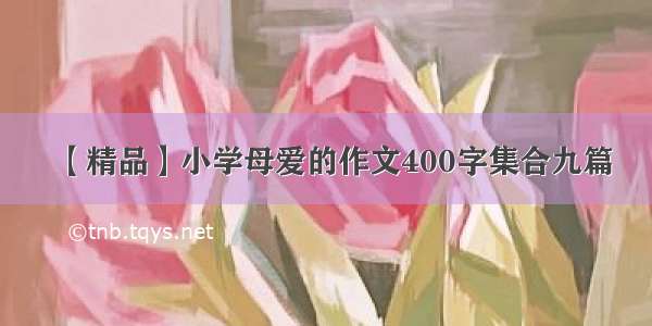 【精品】小学母爱的作文400字集合九篇