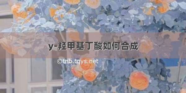 y-羟甲基丁酸如何合成