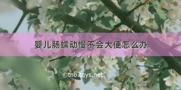 婴儿肠蠕动慢不会大便怎么办