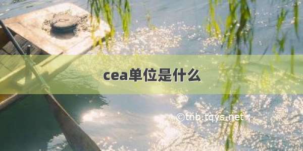 cea单位是什么