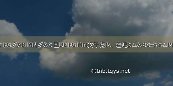 如图 DE∥BC FG∥AB MN∥AC 且DE FG MN交于点P．若记S△ABC=S S△PDM=S1 S△P