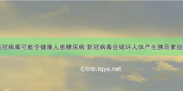 新冠病毒可能令健康人患糖尿病 新冠病毒会破坏人体产生胰岛素细胞