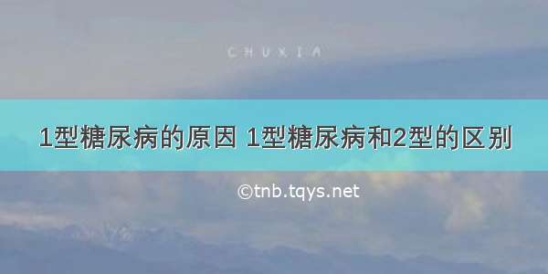 1型糖尿病的原因 1型糖尿病和2型的区别