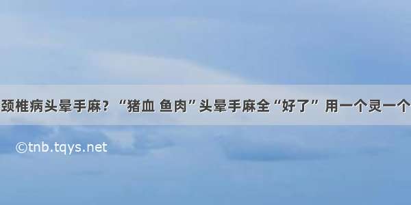 颈椎病头晕手麻？“猪血 鱼肉”头晕手麻全“好了” 用一个灵一个