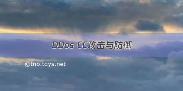 DDos CC攻击与防御