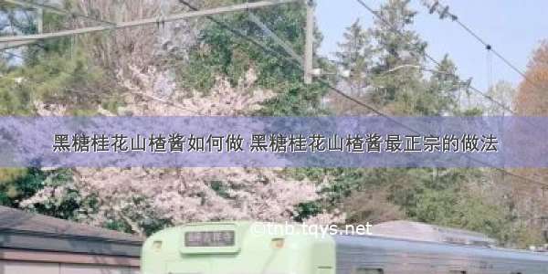 黑糖桂花山楂酱如何做 黑糖桂花山楂酱最正宗的做法