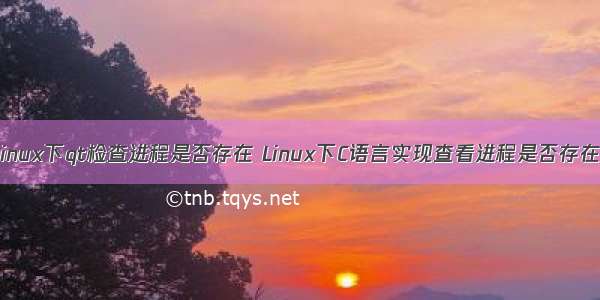 linux下qt检查进程是否存在 Linux下C语言实现查看进程是否存在