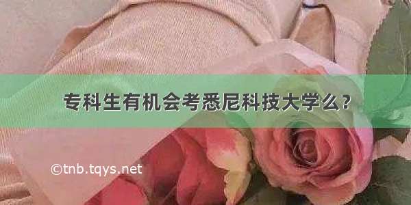 专科生有机会考悉尼科技大学么？