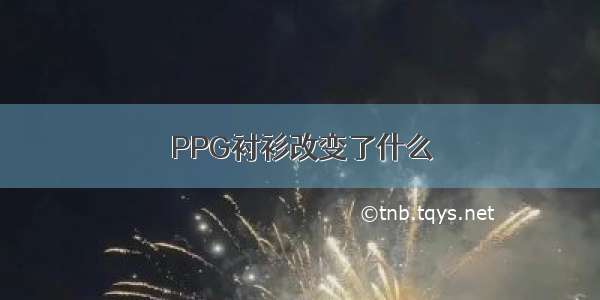 PPG衬衫改变了什么