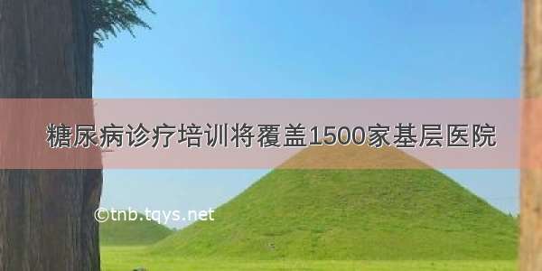 糖尿病诊疗培训将覆盖1500家基层医院