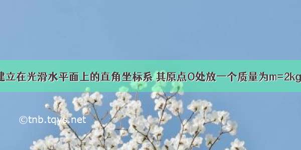 如图所示是建立在光滑水平面上的直角坐标系 其原点O处放一个质量为m=2kg的物体 某时