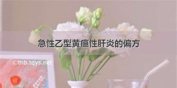 急性乙型黄疸性肝炎的偏方