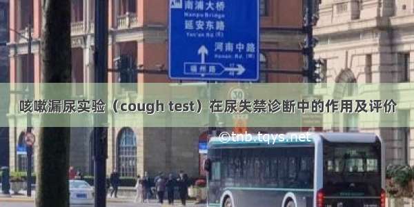 咳嗽漏尿实验（cough test）在尿失禁诊断中的作用及评价