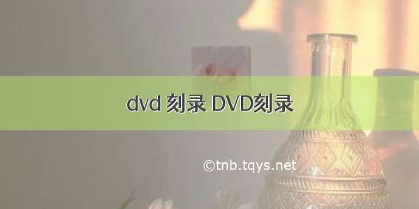 dvd 刻录 DVD刻录