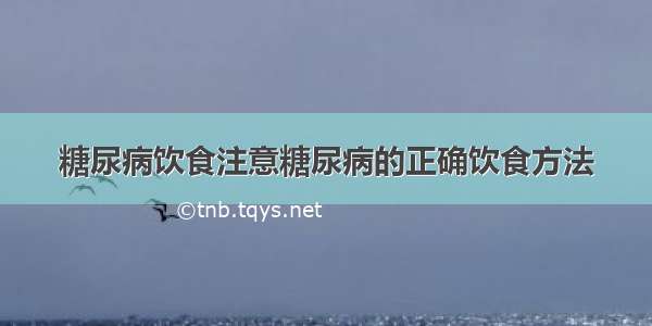 糖尿病饮食注意糖尿病的正确饮食方法