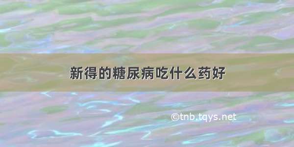 新得的糖尿病吃什么药好