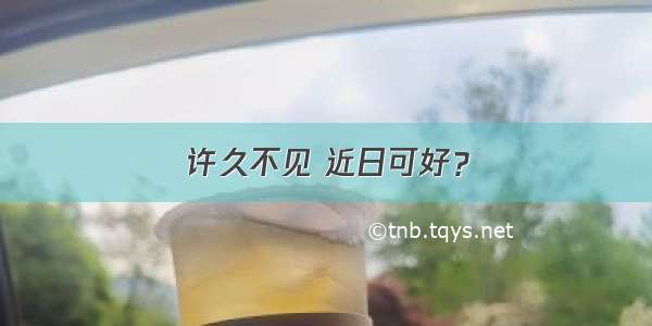 许久不见 近日可好？