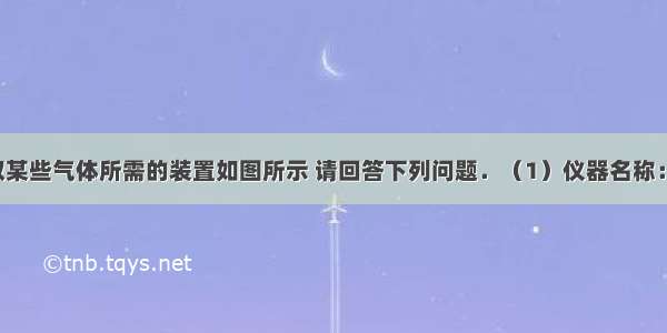 实验室制取某些气体所需的装置如图所示 请回答下列问题．（1）仪器名称：①______ 