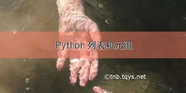 Python 列表和元组