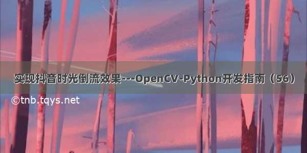 实现抖音时光倒流效果---OpenCV-Python开发指南（56）