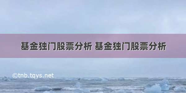 基金独门股票分析 基金独门股票分析