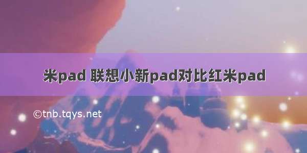 米pad 联想小新pad对比红米pad