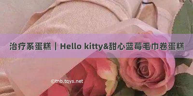 治疗系蛋糕｜Hello kitty&甜心蓝莓毛巾卷蛋糕