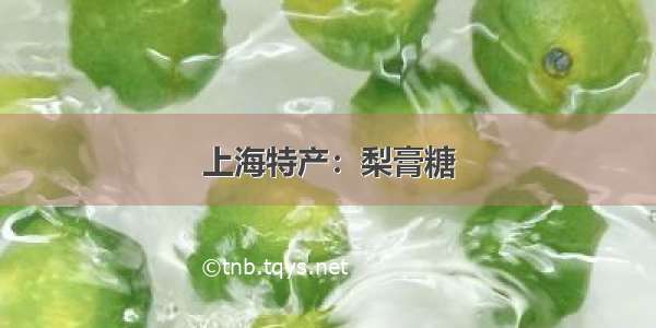 上海特产：梨膏糖