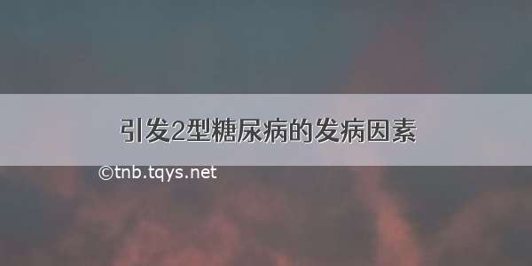 引发2型糖尿病的发病因素