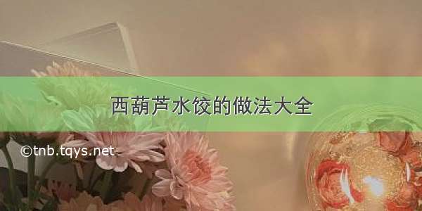 西葫芦水饺的做法大全