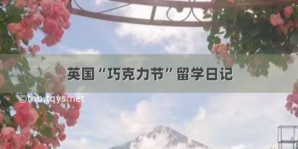 英国“巧克力节”留学日记