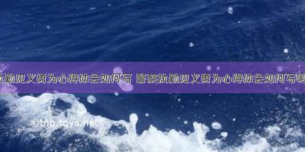 警察执勤见义勇为心得体会如何写 警察执勤见义勇为心得体会如何写啊(7篇)