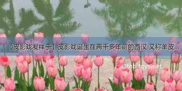 【皮影戏发祥于】皮影戏诞生在两千多年前的西汉 又称羊皮...