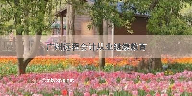 广州远程会计从业继续教育