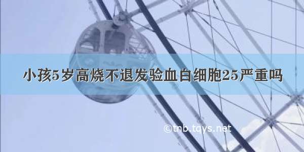 小孩5岁高烧不退发验血白细胞25严重吗