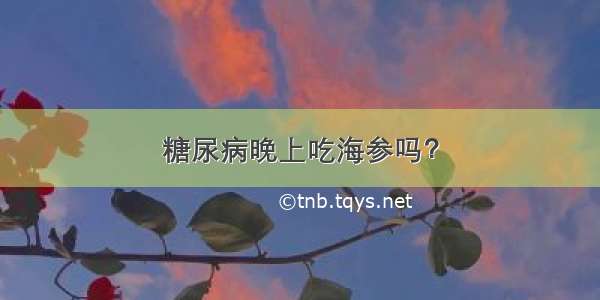 糖尿病晚上吃海参吗？