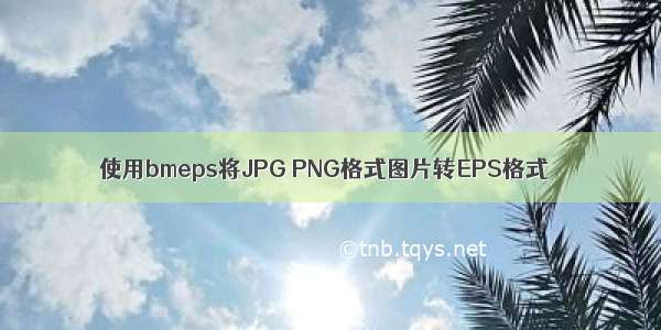 使用bmeps将JPG PNG格式图片转EPS格式