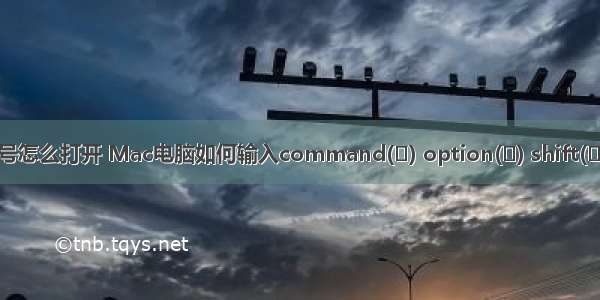 苹果计算机符号怎么打开 Mac电脑如何输入command(⌘) option(⌥) shift(⇧)等特殊符号...