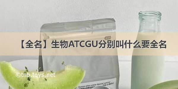 【全名】生物ATCGU分别叫什么要全名