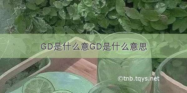 GD是什么意GD是什么意思