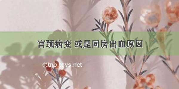 宫颈病变 或是同房出血原因