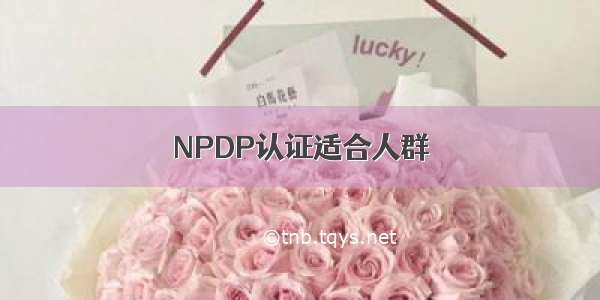 NPDP认证适合人群