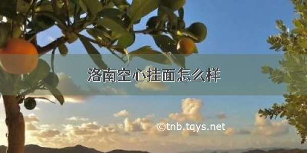 洛南空心挂面怎么样