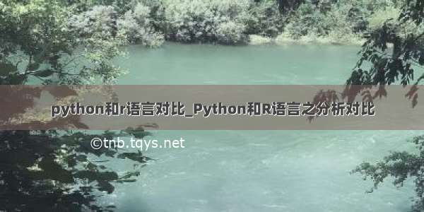 python和r语言对比_Python和R语言之分析对比