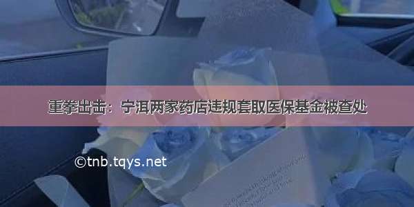 重拳出击：宁洱两家药店违规套取医保基金被查处