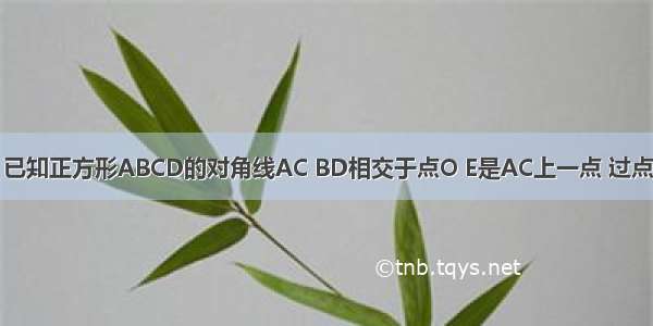 命题：如图1 已知正方形ABCD的对角线AC BD相交于点O E是AC上一点 过点A作AG⊥EB 